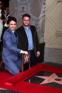 at the Hollywood Walk of Fame Ceremony honoring James Franco